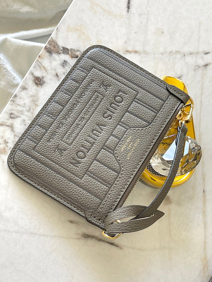 NEVERFULL BANDOULI¨¨RE INSIDE OUT BB 24 IN BROWN MONOGRAM CANVAS AND GRAY CALFSKIN