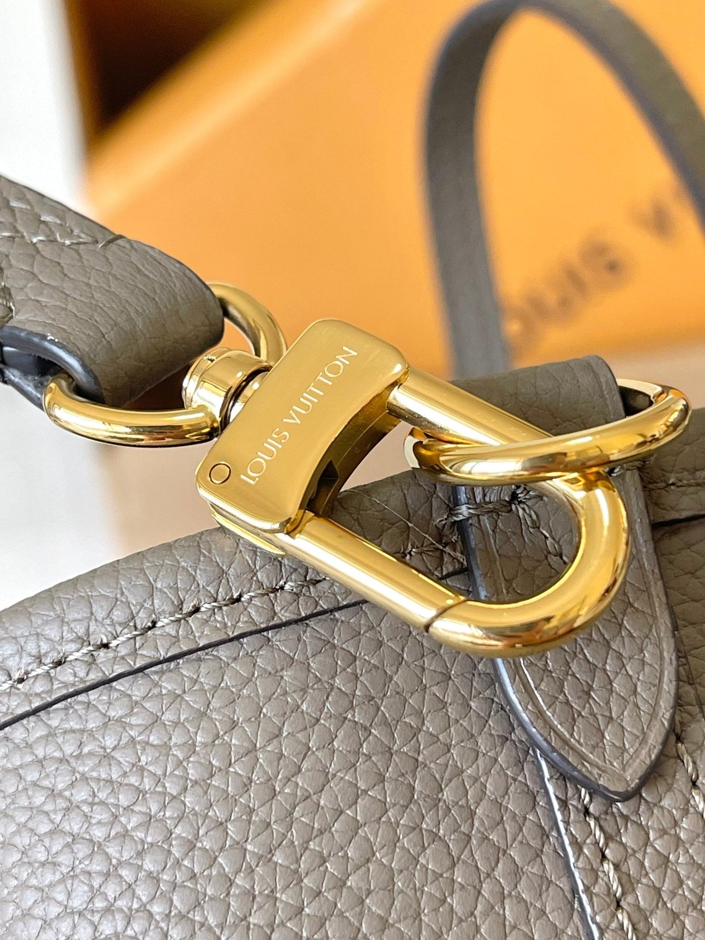 NEVERFULL BANDOULI¨¨RE INSIDE OUT BB 24 IN BROWN MONOGRAM CANVAS AND GRAY CALFSKIN