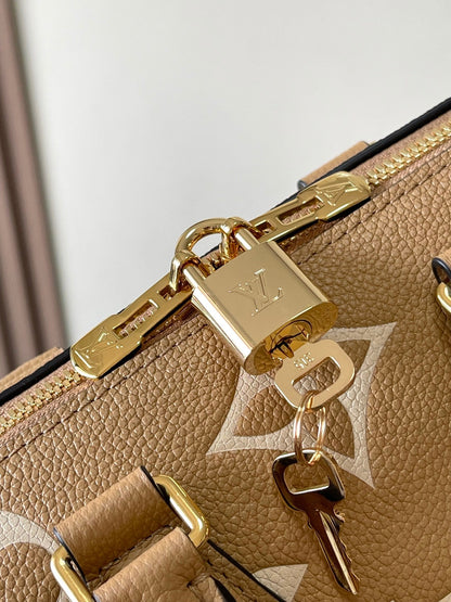 SPEEDY BANDOULI¨¨RE 20 IN MILK TEA MONOGRAM EMPREINTE LEATHER