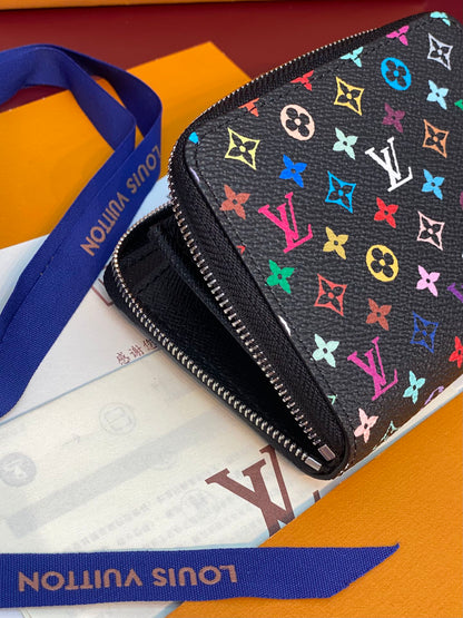 LV x TM Zippy Coin Purse Black Multicolor Monogram Canvas