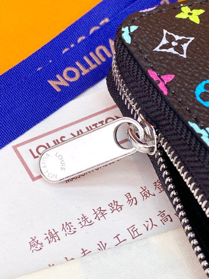 LV x TM Zippy Coin Purse Black Multicolor Monogram Canvas