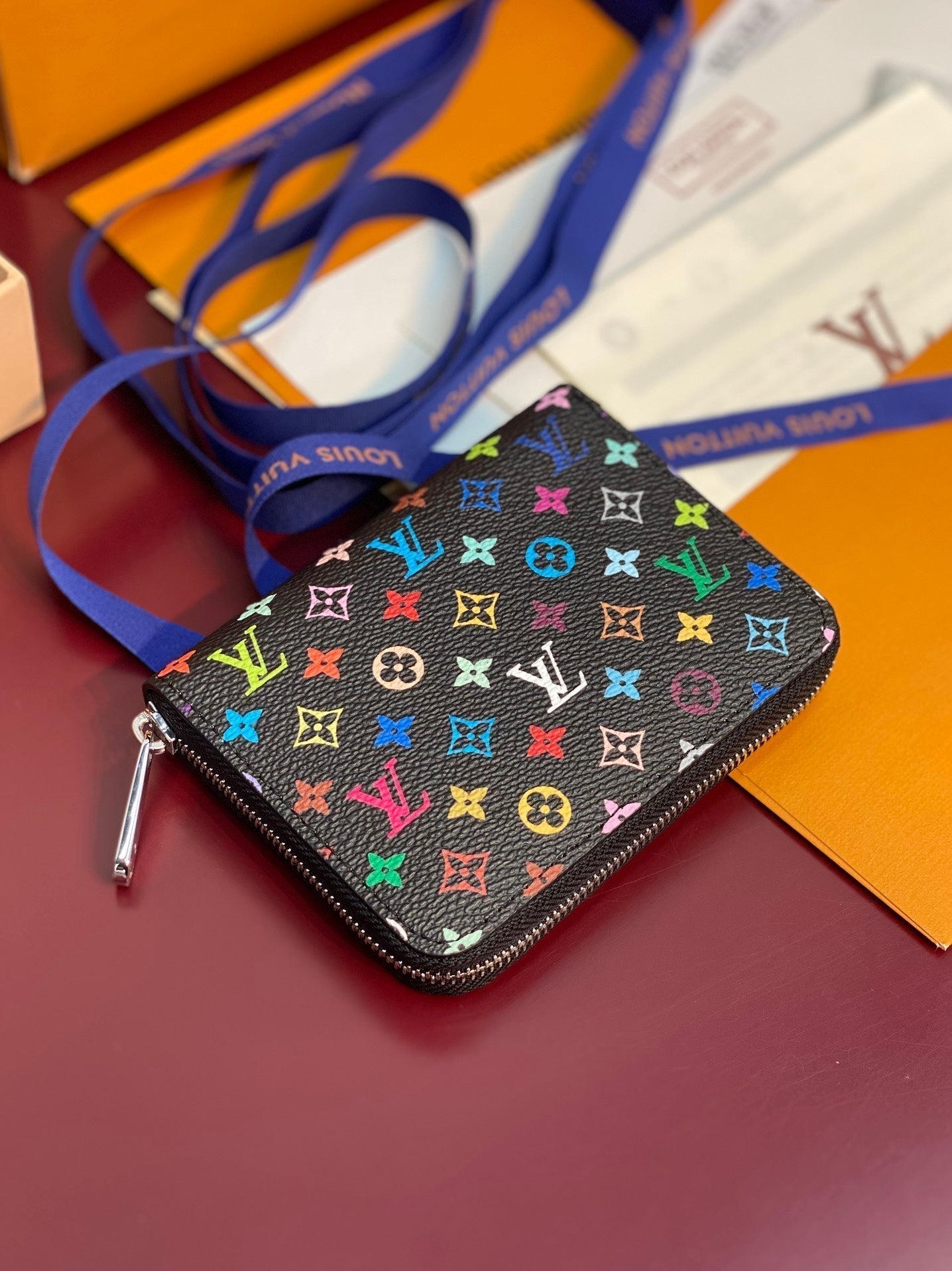 LV x TM Zippy Coin Purse Black Multicolor Monogram Canvas