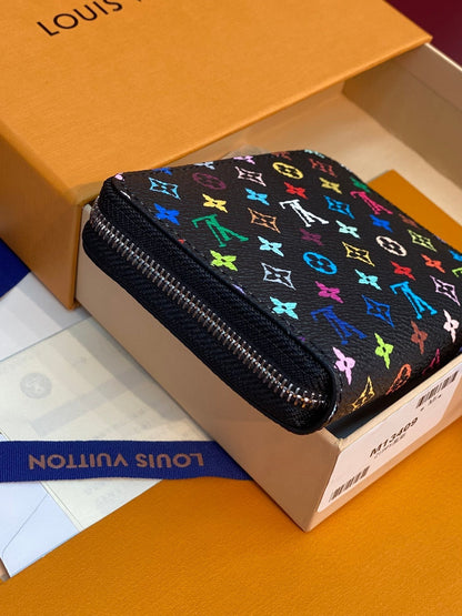 LV x TM Zippy Coin Purse Black Multicolor Monogram Canvas
