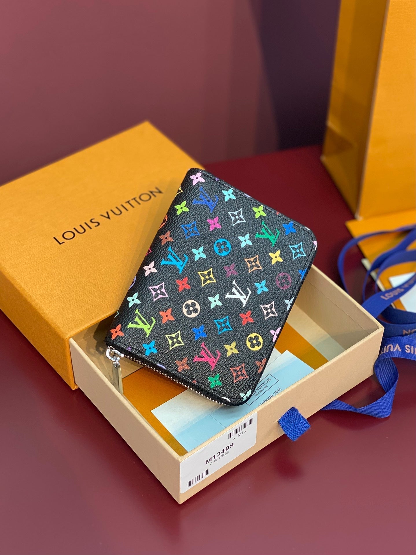 LV x TM Zippy Coin Purse Black Multicolor Monogram Canvas