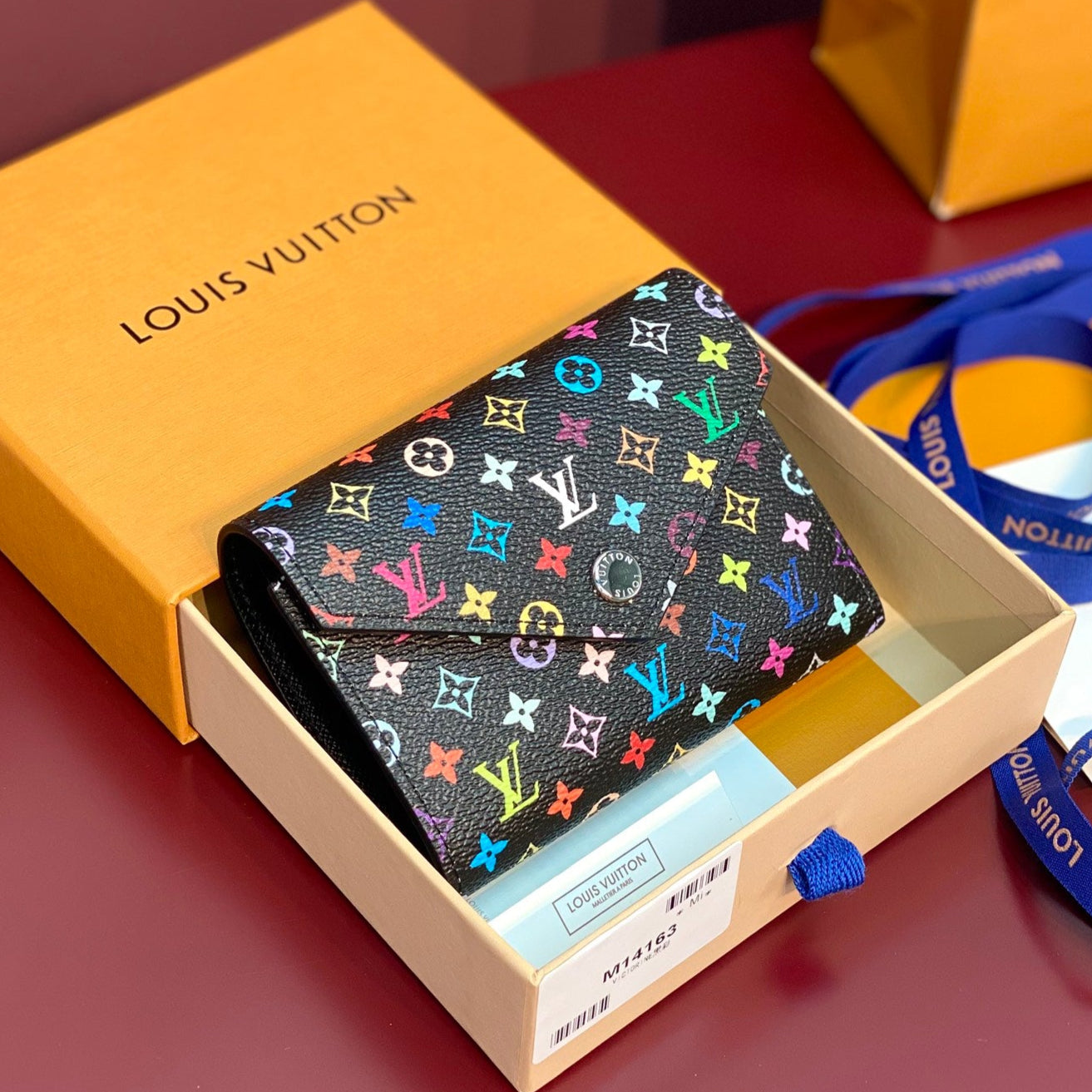 LV x TM Victorine Wallet Black Multicolor Monogram Canvas