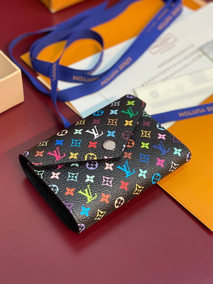 LV x TM Victorine Wallet Black Multicolor Monogram Canvas