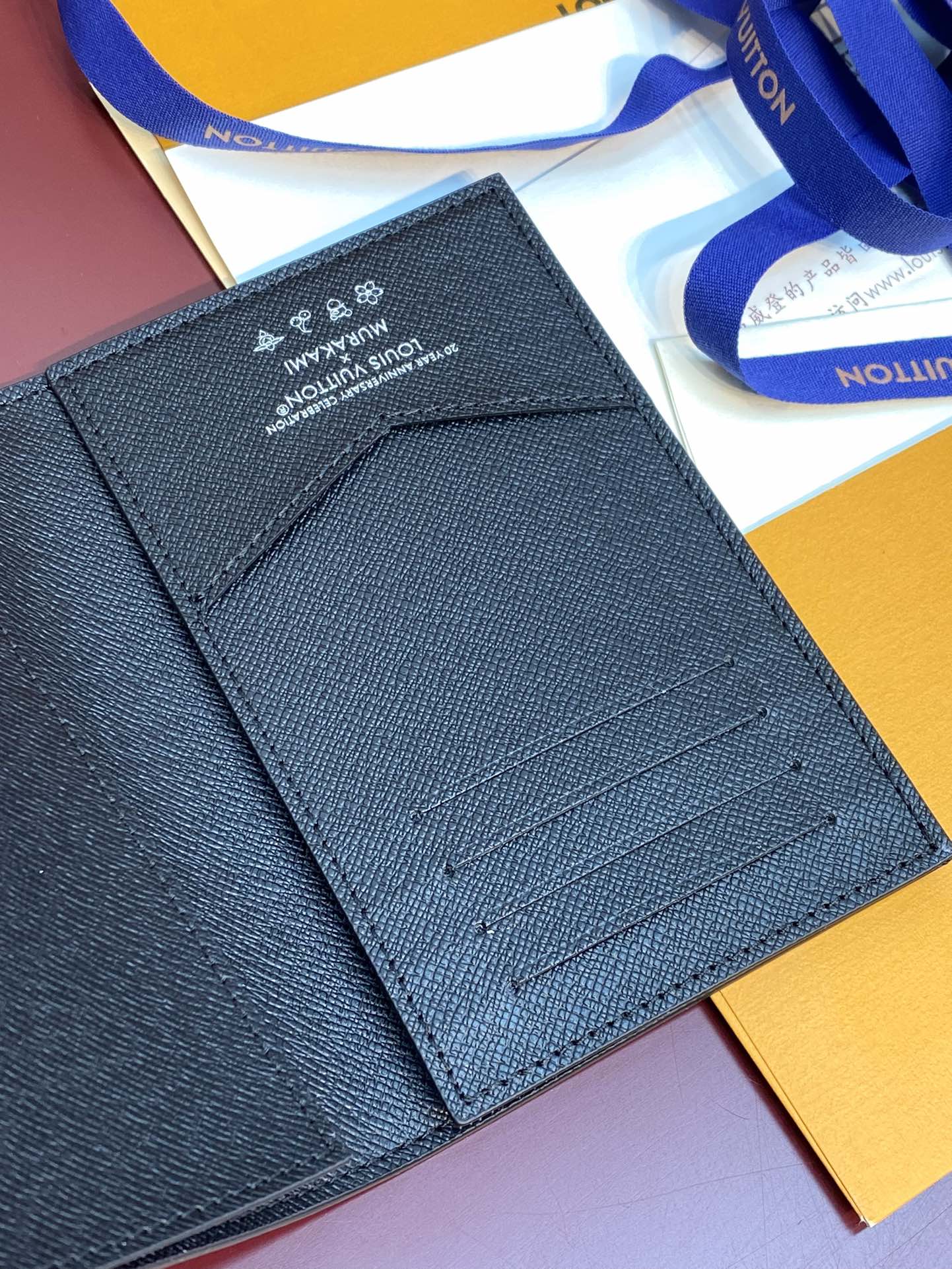 LV x TM Passport Cover Black Multicolor Monogram Canvas