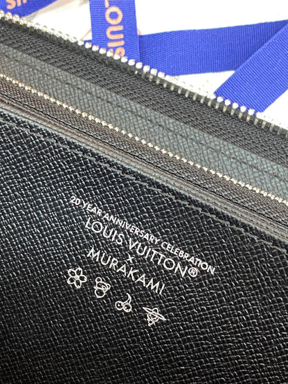 LV x TM Zippy Wallet Black Multicolor Monogram Canvas