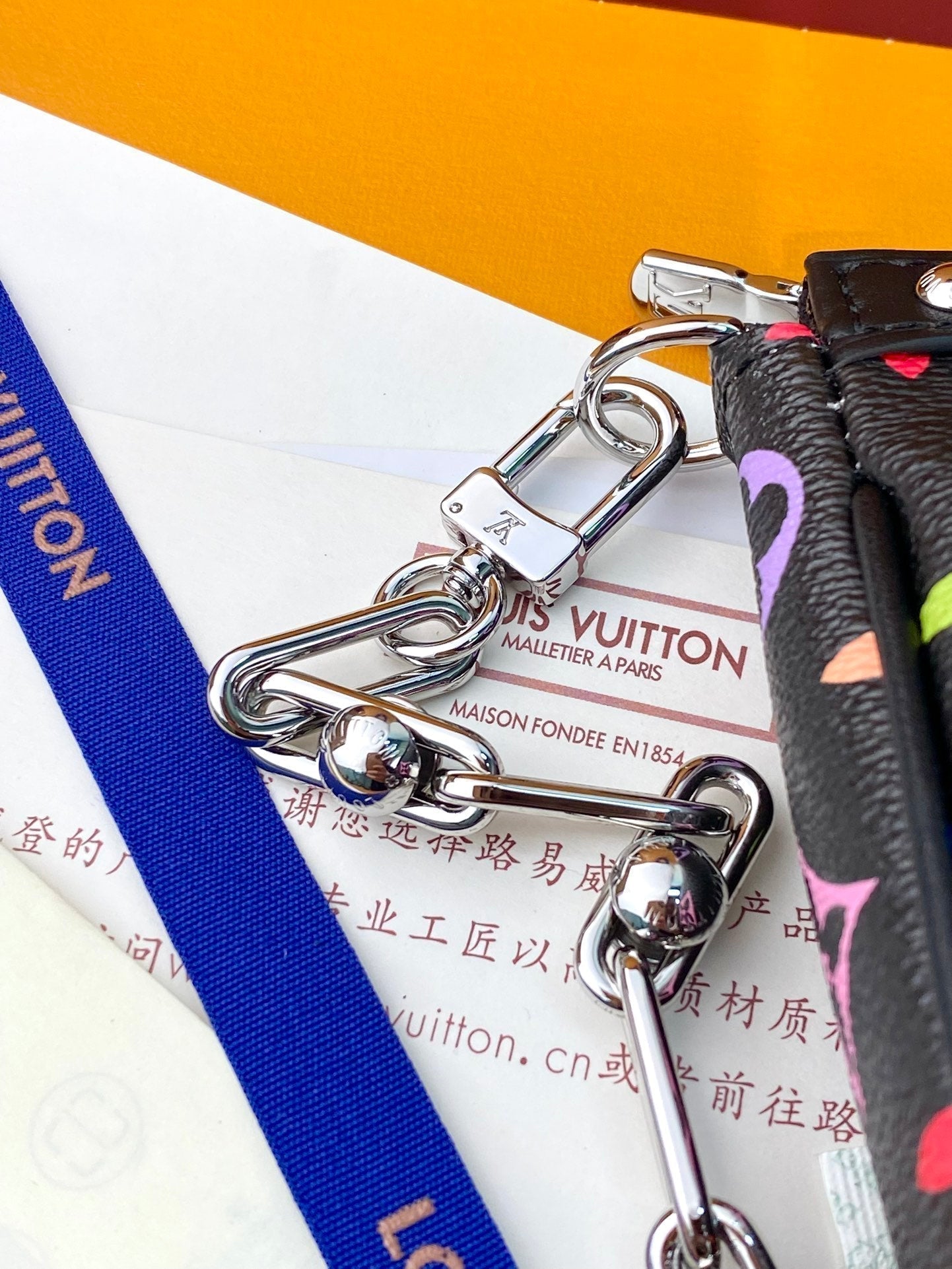 LV x TM Pochette Accessoires 22cm Black Muticolor Monogram Canvas