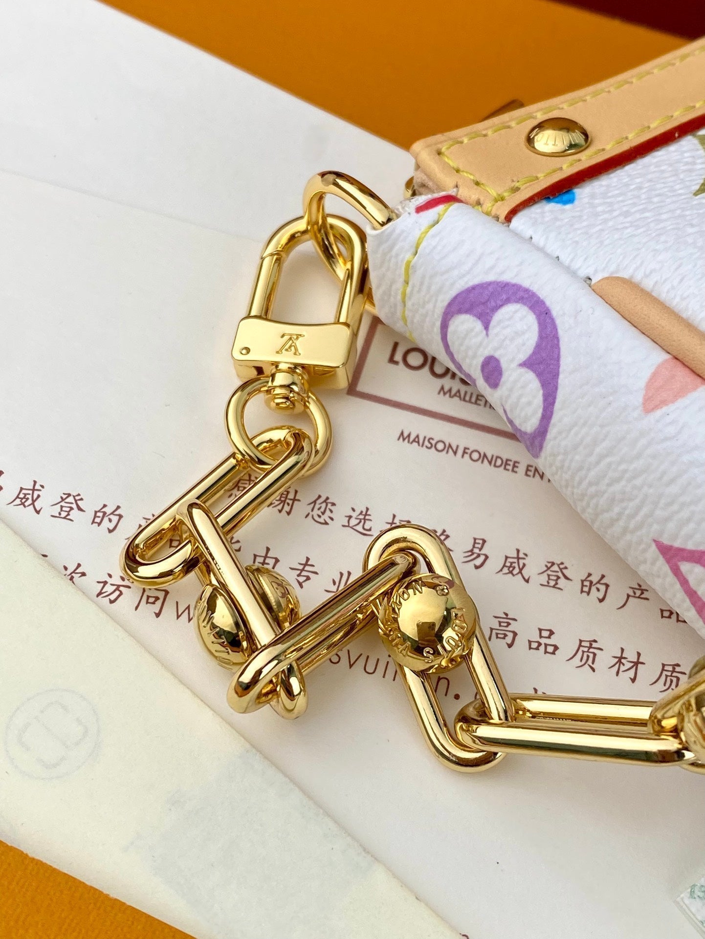 LV x TM Pochette Accessoires 22cm White Muticolor Monogram Canvas