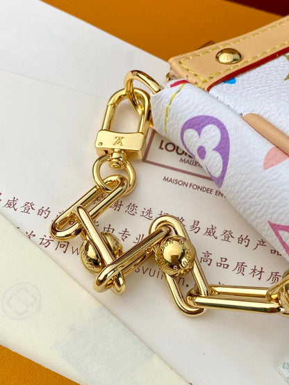 LV x TM Pochette Accessoires 22cm White Muticolor Monogram Canvas