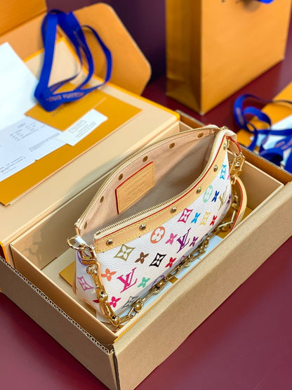 LV x TM Pochette Accessoires 22cm White Muticolor Monogram Canvas