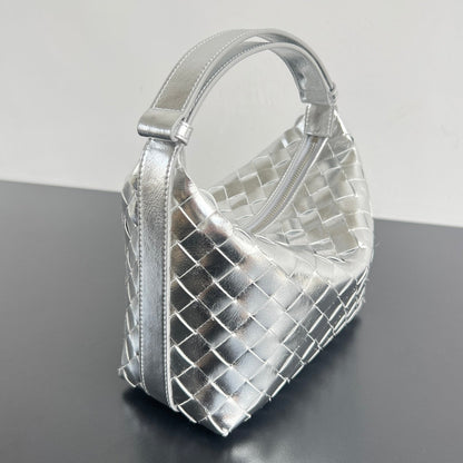 WALLACE 22 BAG SILVER METALIC CALFSKIN