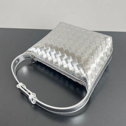 WALLACE 22 BAG SILVER METALIC CALFSKIN