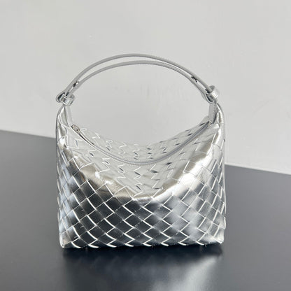 WALLACE 22 BAG SILVER METALIC CALFSKIN