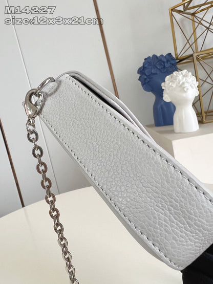 LV Pochette Felicie Brume Gray Monogram Cowhide 205525