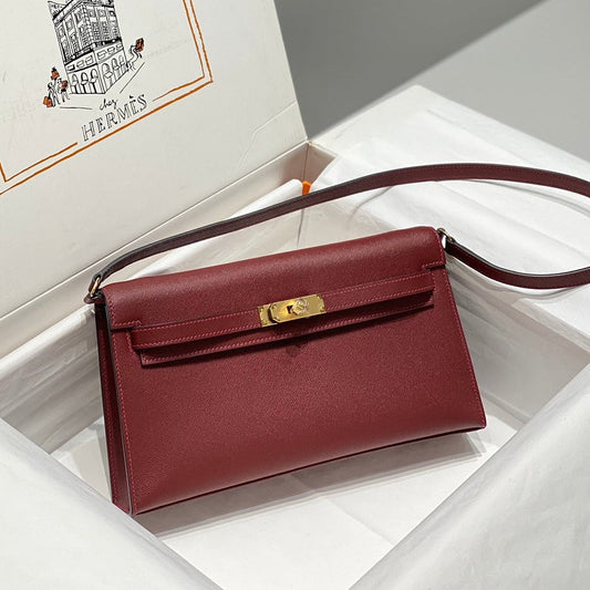 HM Kelly Elan 27cm Red Leather Ghw