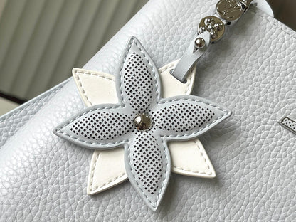 CAPUCINES BB 27 IN CHROME GRAY TAURILLON SILVER HARDWARE