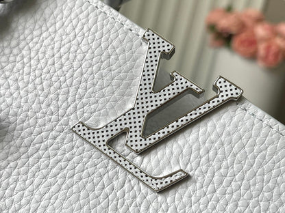 CAPUCINES BB 27 IN CHROME GRAY TAURILLON SILVER HARDWARE