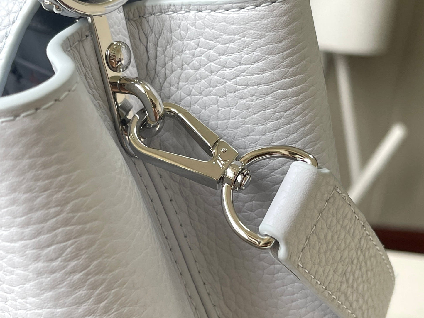 CAPUCINES BB 27 IN CHROME GRAY TAURILLON SILVER HARDWARE