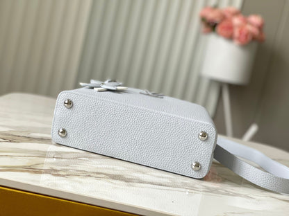 CAPUCINES BB 27 IN CHROME GRAY TAURILLON SILVER HARDWARE