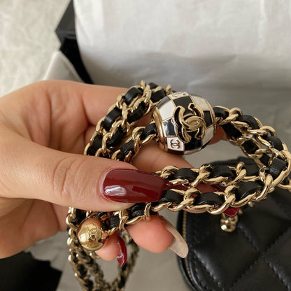 cc classic vanity bag 10cm black lambskin gold hardware