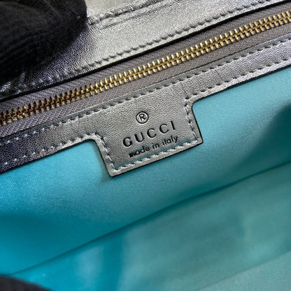 GG MARMONT 26 MEDIUM SHOULDER BAG BLUE IRIDESCENT CALFSKIN