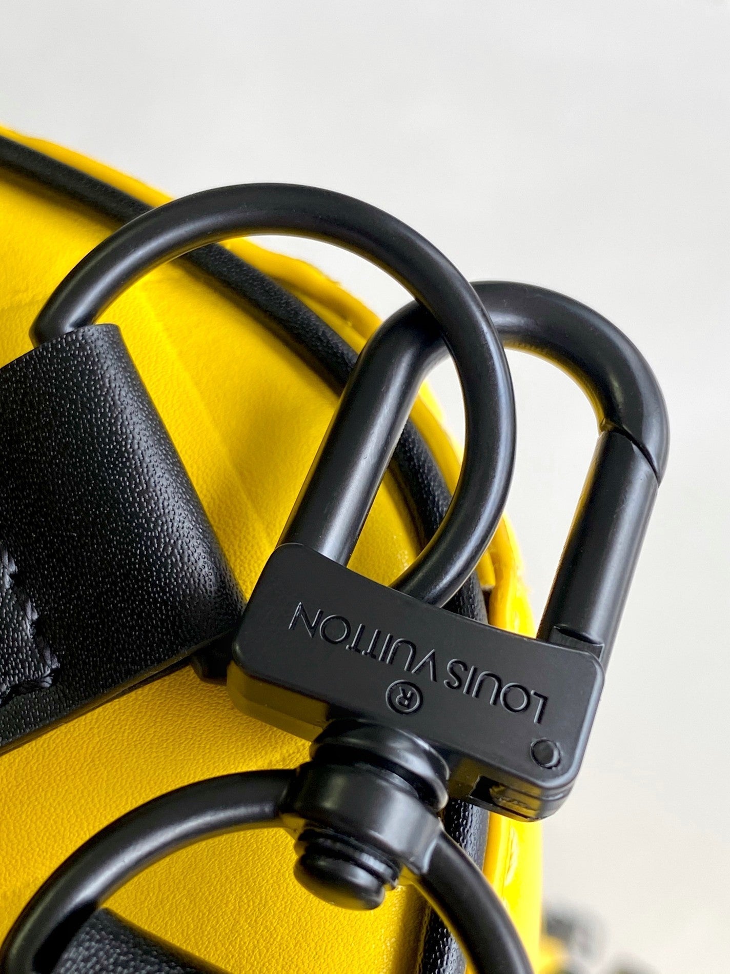 KEEPALL BANDOULI¨¨RE 50 IN YELLOW DAMIER SCUBA CALFSKIN