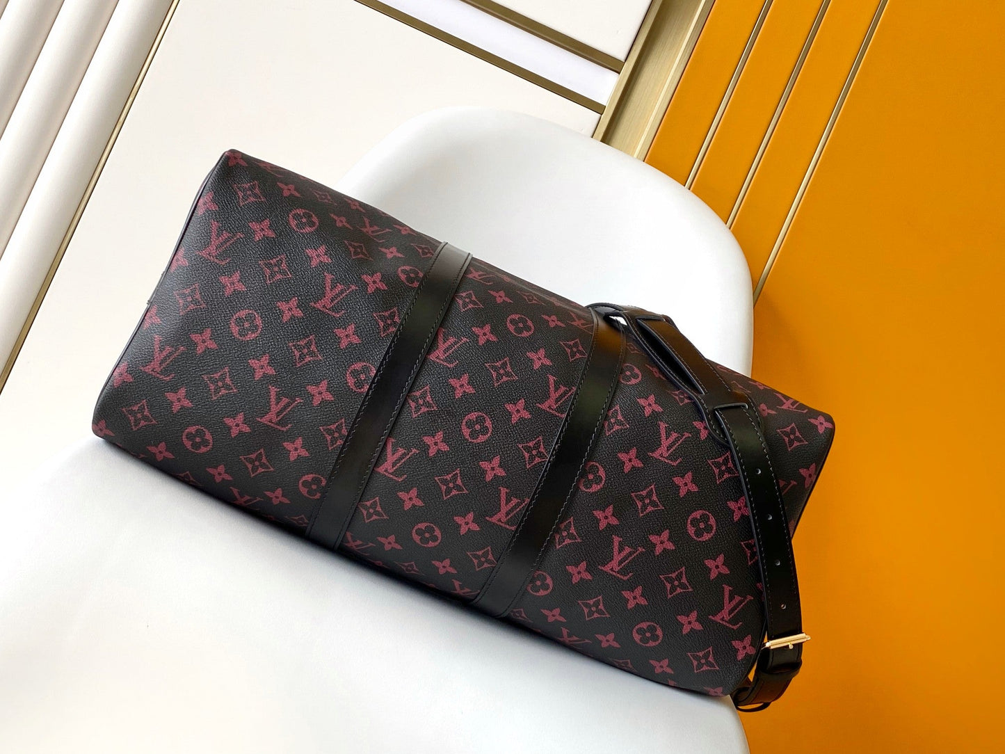 KEEPALL BANDOULI¨¨RE 45 IN BLACK MONOGRAM TOMETTE CANVAS