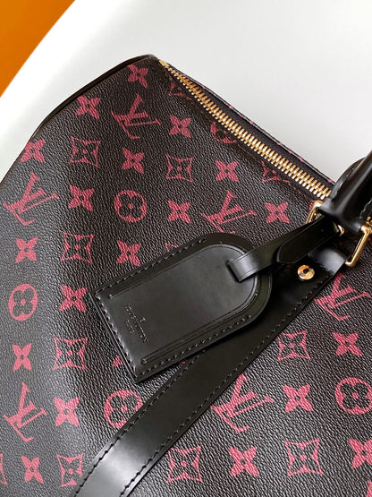 KEEPALL BANDOULI¨¨RE 45 IN BLACK MONOGRAM TOMETTE CANVAS