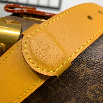 SOUL TRUNK EAST WEST 29 IN BROWN MONOGRAM DUST CANVAS GOLD HARDWARE