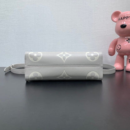 LV OnTheGo East West Gray Monogram Empreinte Leather 205497