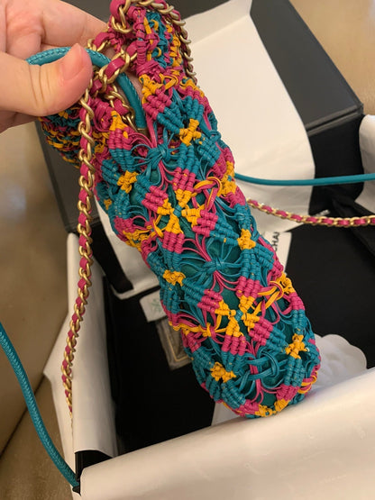 CC 22 Hobo 23cm Multicolor Macrame Calfskin Gold Hardware