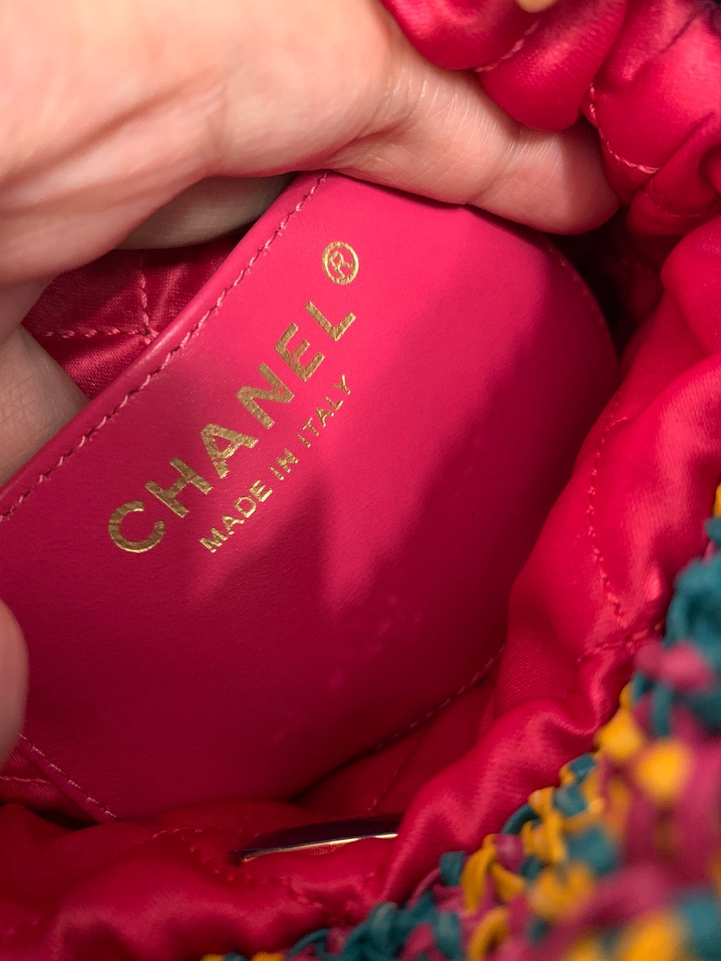 CC 22 Hobo 23cm Multicolor Macrame Calfskin Gold Hardware