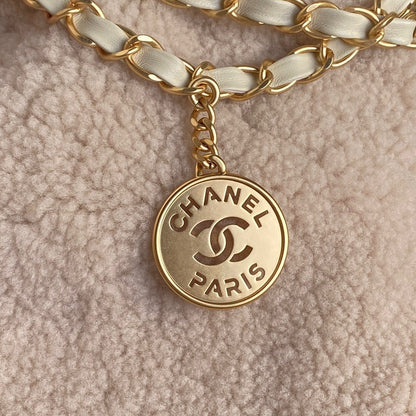 CC 24K Hobo 22 Bag 39cm Beige Wool Fur