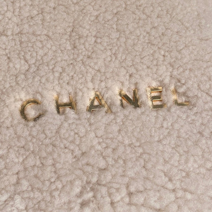 CC 24K Hobo 22 Bag 35cm Beige Wool Fur