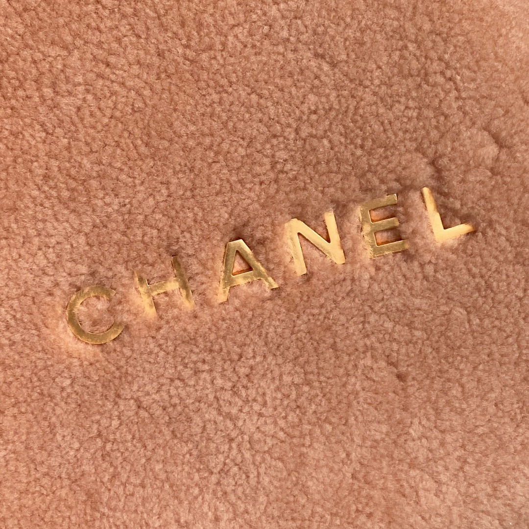 CC 24K Hobo 22 Bag 35cm Brown Wool Fur