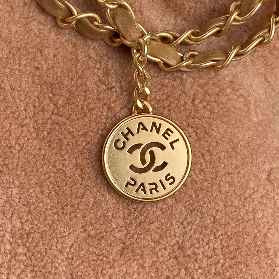 CC 24K Hobo 22 Bag 35cm Brown Wool Fur