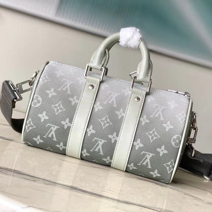 KEEPALL BANDOULI¨¨RE 25 IN GRAY MONOGRAM GRADIENT CANVAS