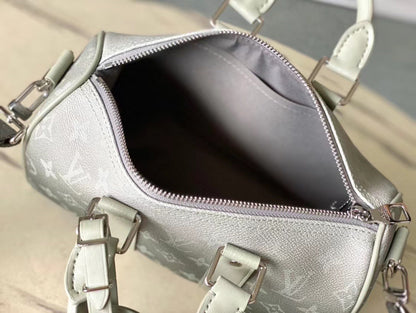 KEEPALL BANDOULI¨¨RE 25 IN GRAY MONOGRAM GRADIENT CANVAS