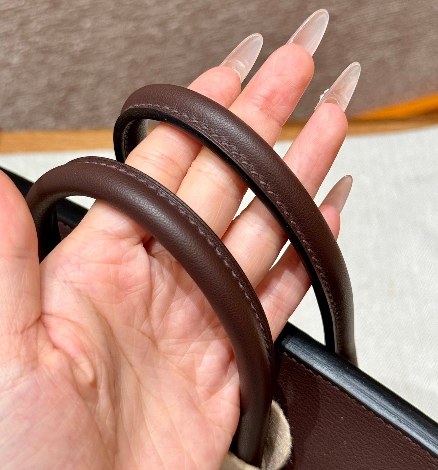 HM BIRKIN 25 CM PICNIC CHOCOLATE BAMBOO AND RATTAN