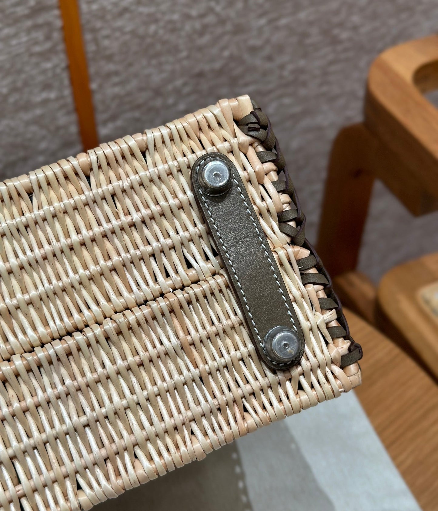 HM BIRKIN 25 CM PICNIC OLIVE BAMBOO AND RATTAN