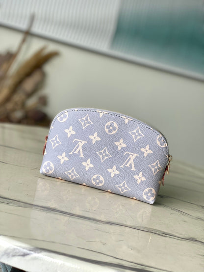 POCHETTE COSM¨¦TIQUE PM 19 IN GRAY CREAM MONOGRAM TRIANON CANVAS