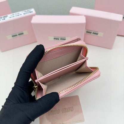 SMALL MATELASS¨¦ WALLET 10 IN BEGONIA PINK LEATHER