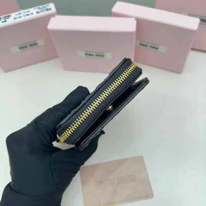 SMALL MATELASS¨¦ WALLET 10 IN BLACK LEATHER