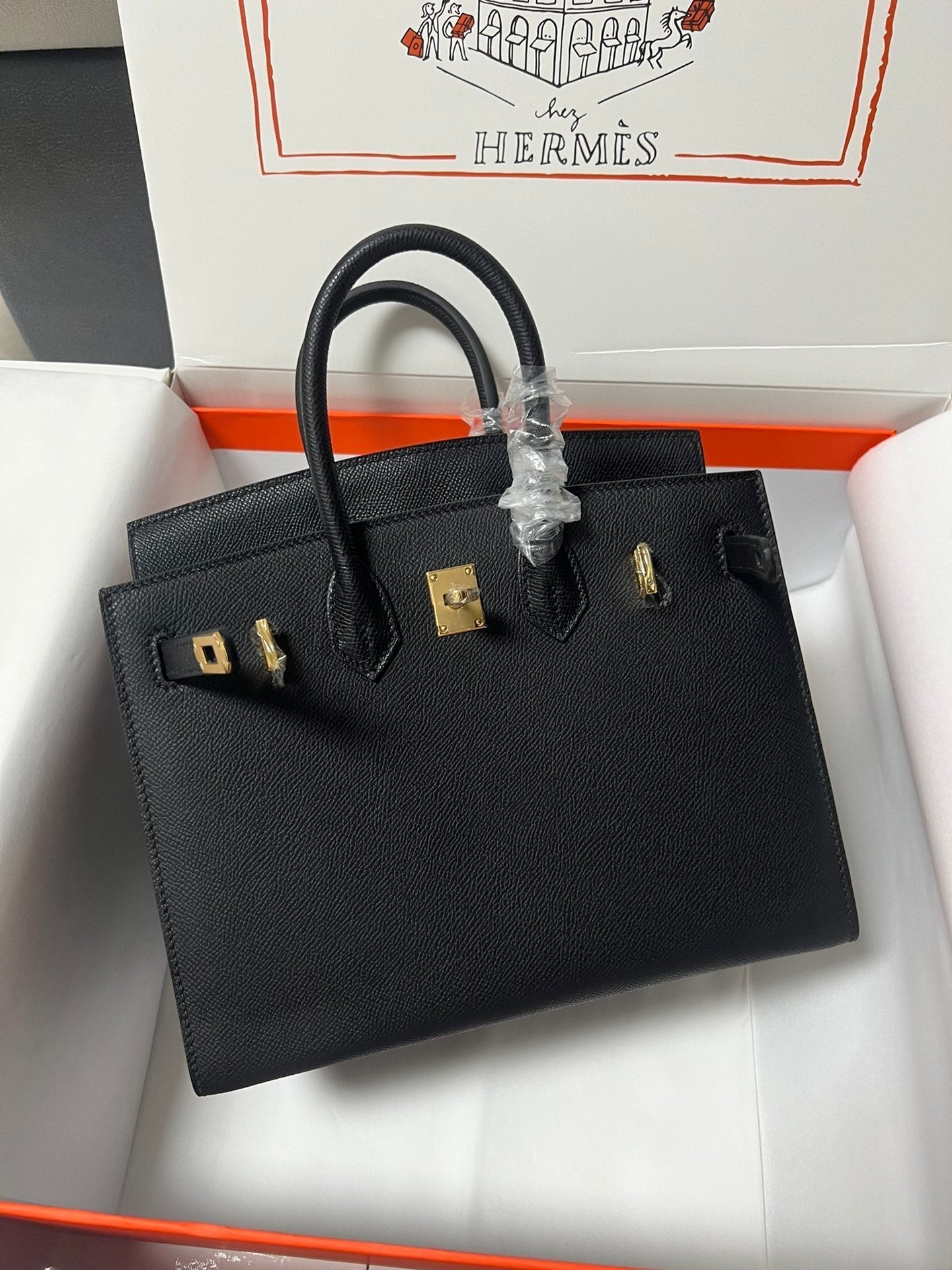 HM BIRKIN SELLIER BLACK EPSOM LEATHER GOLD HARDWARE