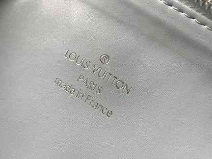 COUSSIN PM 26 IN GRAY MONOGRAM EMBOSSED LAMBSKIN