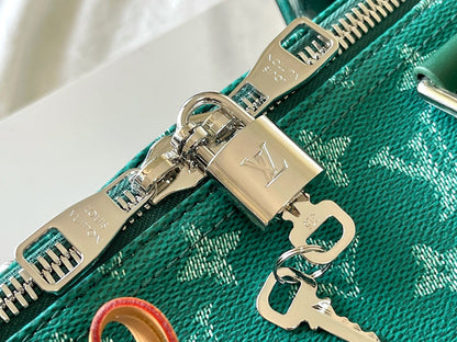 KEEPALL BANDOULI¨¨RE 50 IN GREEN MONOGRAM HERITAGE CANVAS