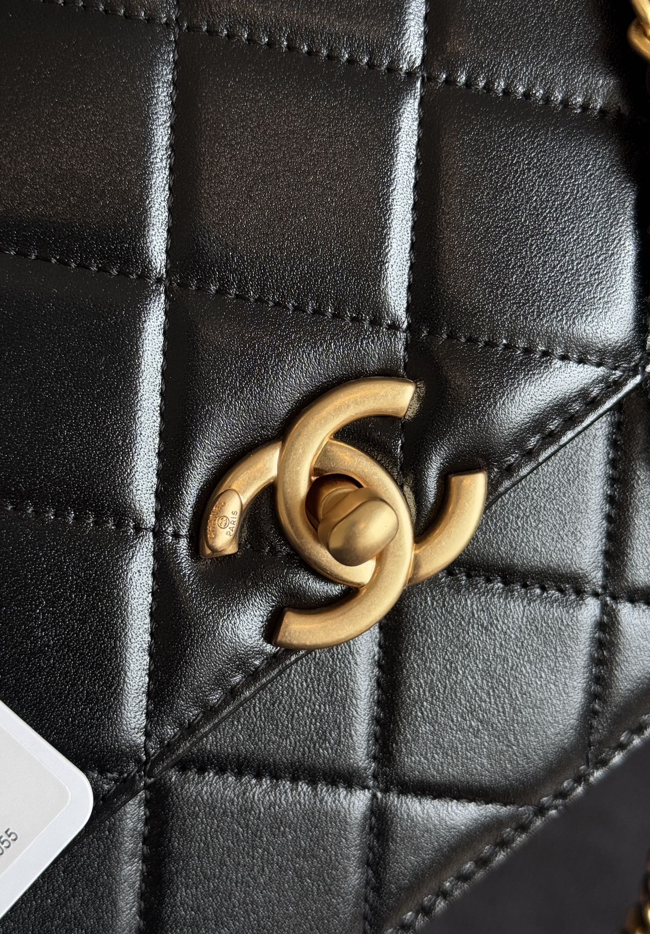 Mini Flap 22cm Black Lambskin Gold Hardware