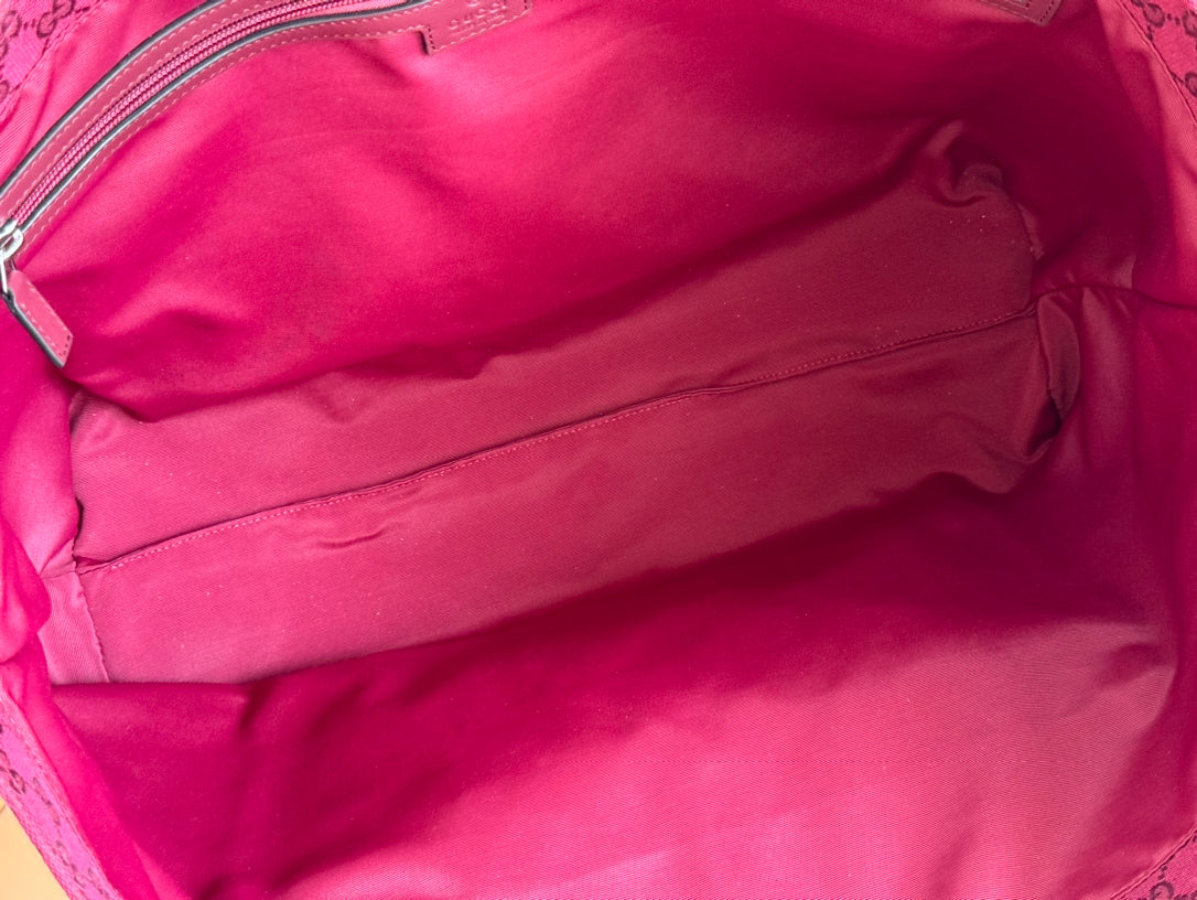 LARGE TOTE BAG 45 IN WINE RED MONOGRAM CANVAS